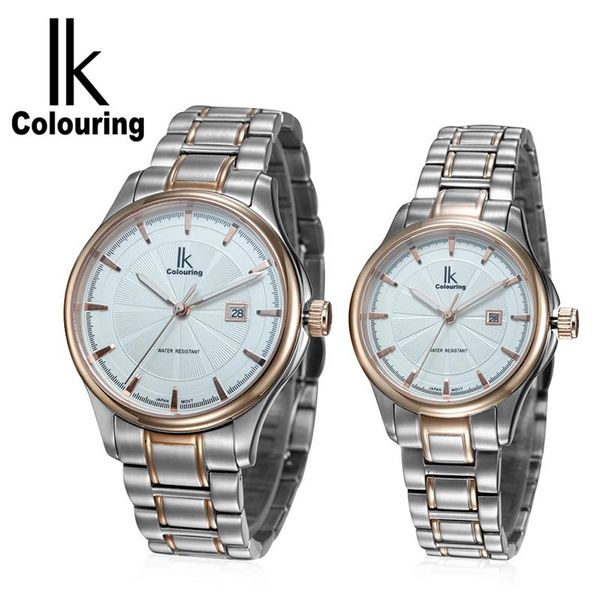 

couple watch luxury quartz movement stainless steel relogio masculino anniversary gift for husband wife he her friend wristwatches, Slivery;brown