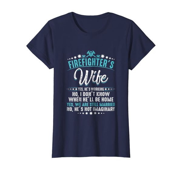 

womens firefighter's wife funny xmas t shirt gift for your wife, White;black