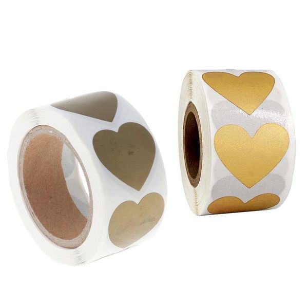 

300pcs/roll heart stickers stamp envelopes cards packages scrapbooking stationery decoration gift wrap