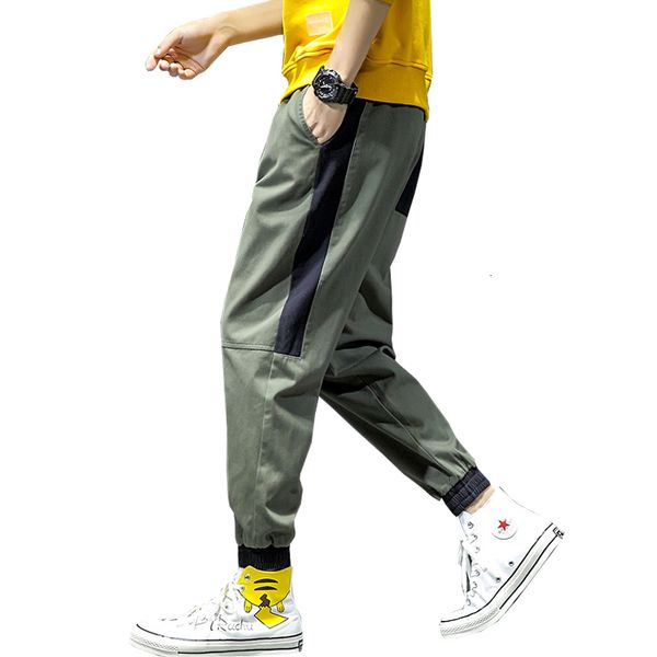 

cargo hip hop men streetwear jogger joggers sweatpants manly pants, Black