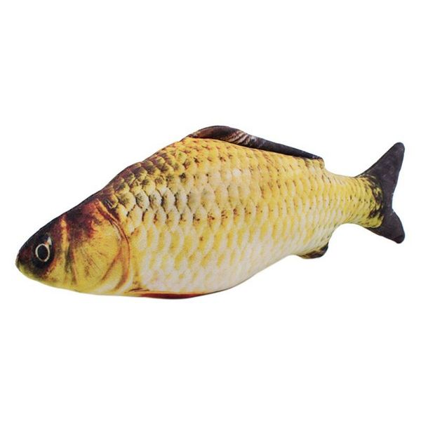 

cat toys 1pcs lovely toy simulation fish pp cotton padded 18cm long pet dog