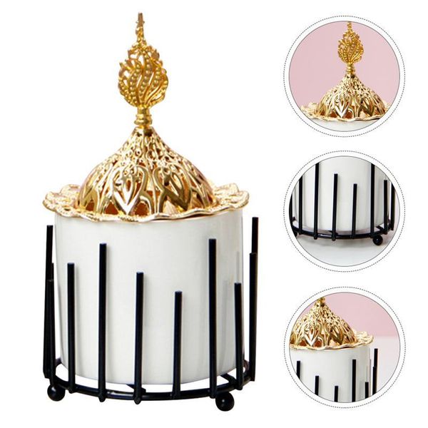

european style incense burner metal ceramic censer adornment xmas aroma decoration fragrance lamps