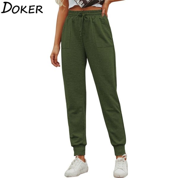 

women pants solid high waist long pants fashion casual streetwear sweatpants woman plus size trousers joggers pencil pants 210423, Black;white