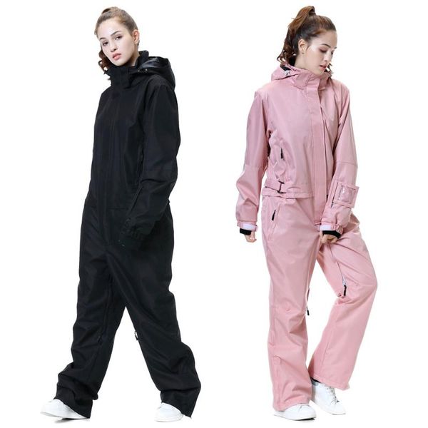 

skiing jackets ski suit women winter-30 temperature mountain jacket snowboard pants waterproof winter warm snow jumpsuit brands