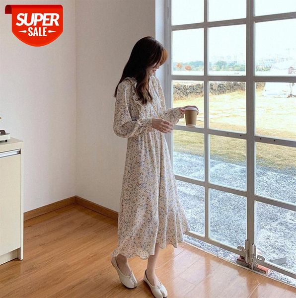 

floral dress women's small mid-length waist french apricot white a-line skirt #fq0f, Black;gray