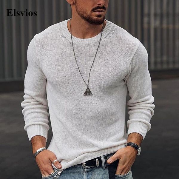 

men's sweaters autumn 2021 spring long sleeve o neck pullover men fashion loose jumper casual solid color mens knitted sweater streetw, White;black