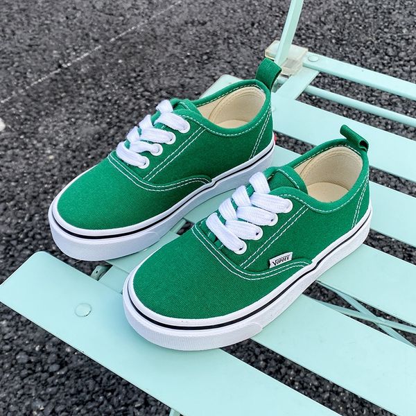 

Children Low Top Canvas Girls Quality School Shoes Baby Boys Fashion Candy Color Sneakers Spring Autumn Outside Travel Canvas, Default color