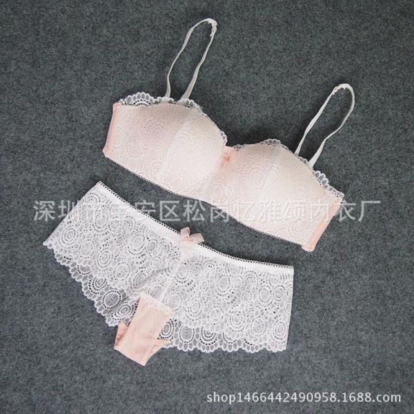 

bras sets with fund steel ring half a cup two row buckle lace, Red;black