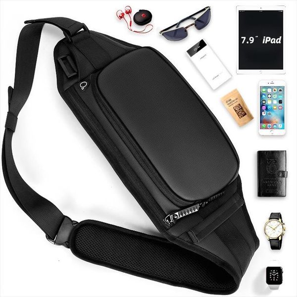 

yiliongdaqi mens sport shoulder bagpack waist bag sling belt waterproof pouch pack for men