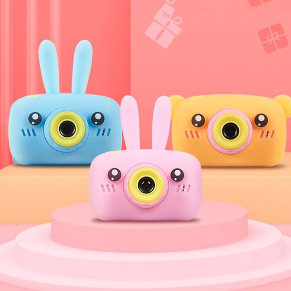 

mengbao cartoon hd digital children's 2 inch camera explosion gift with protective case mini cameras