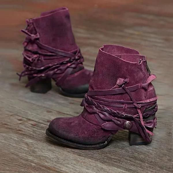 

boots fashion high heel 40-43 round head wind 2021 winter back zipper low, Black