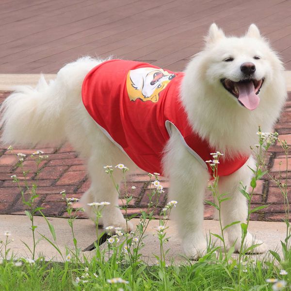 

big dog clothes summer thin medium-sized large samoye golden labrador vest