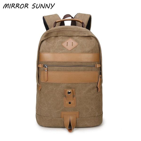 

backpack 2021 men's casual male travel bag carrying canvas and leather portable double shoulder msb-0033
