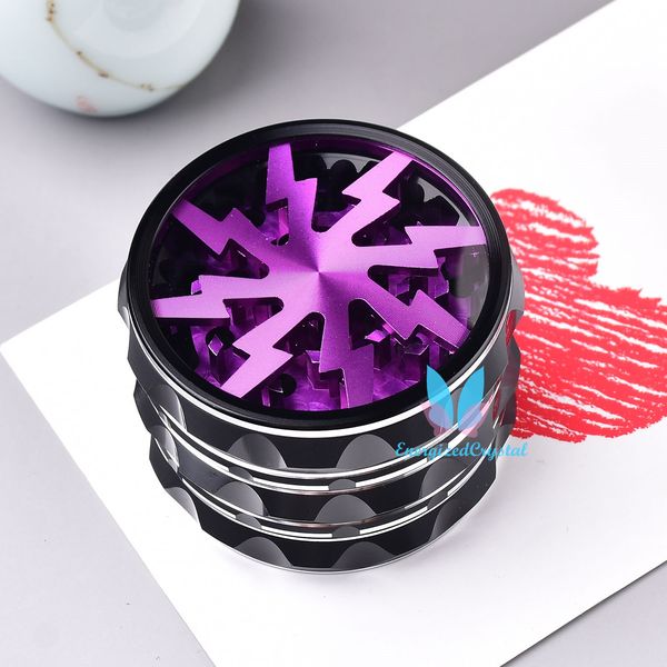 Purple Blitz Aluminiumlegierung 4-teiliger Grinder Spice Herb Crusher Tobacco