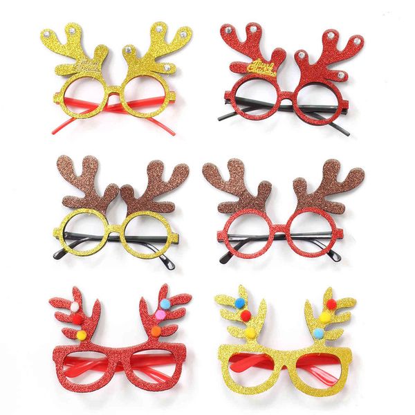

decorations antler christmas tree santa children's party decorative glasses