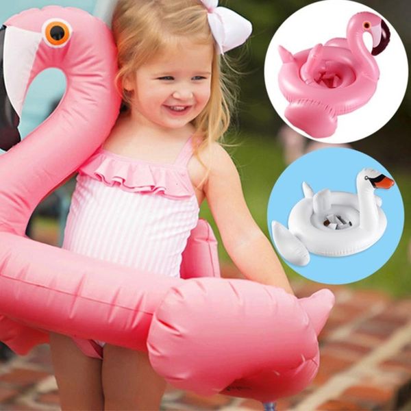 

swimming ring thickened flamingo seat safety baby white swan watermelon swimming circle