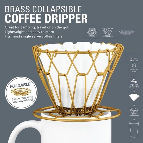 

coffee filters collapsible dripper filter paper holder hand drip dispenser stand qxna