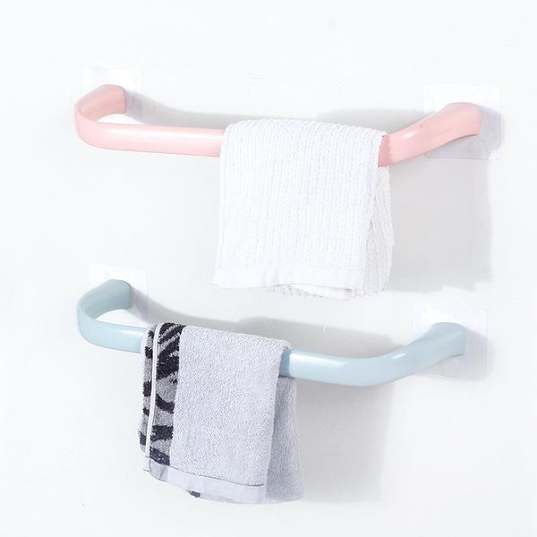 

bathroom storage & organization pp towel holder wall mounted horizontal bar hanger no punch viscose rack lavatory practical organizer