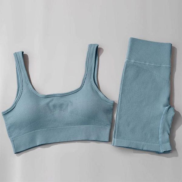 

yoga outfit seamless women set shorts gym clothing suit summer fitness sports bra high waist short sport workout training tracksuit