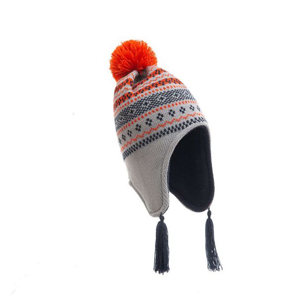 

2021 fashion baby hat tassel knitted lei feng 2020diy plush thickened, Yellow