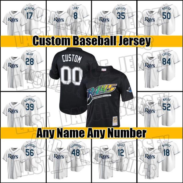 

rays ji-man choi 39 kevin kiermaier jersey custom tampa 12 wade boggs bay baseball jerseys brandon lowe manuel margot willy adames s165zx, Blue;black