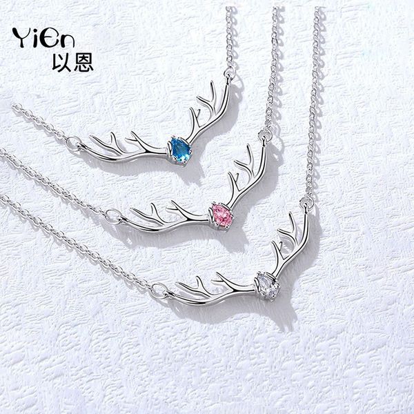 

sterling silver s925 a deer has your necklace, fawn pendant and antler jewelry