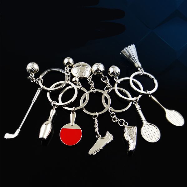 

kimter metal badminton keychain bag charm pendant keyring fashion creative car keyfobs holder jewelry for men women 8 styles p264fa, Silver