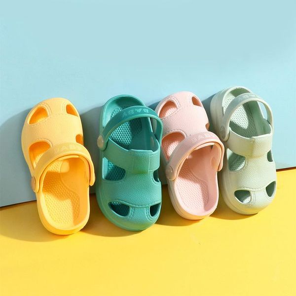 

slipper baby sandals toddler little kids summer clogs non-slip girls boys garden shoes flip flop children beach pool shower slippers, Black;grey