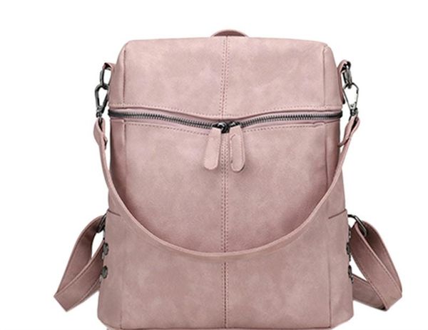 

outdoor bags casual large capacity vintage shoulder women nubuck leather backpack pu school backpacks for teenagers girl
