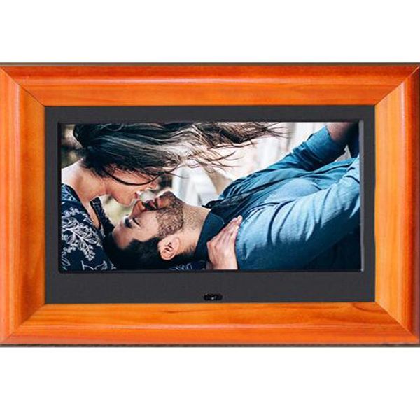 

digital po frames po 10''hd led frame wooden calendar clock mp3/wma music