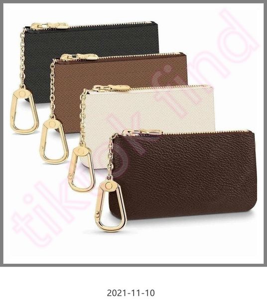 

KEY POUCH POCHETTE CLES Designers Mini Wallet Fashion Womens Mens Key Ring Credit Card Holder Coin Purse Luxury Bags, Red;black