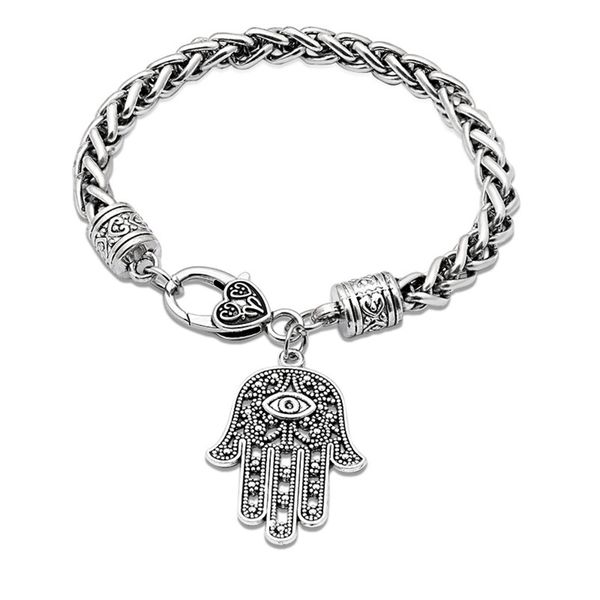 

hand catenary jewelry fatima palm devil's eye versatile bracelet, Golden;silver