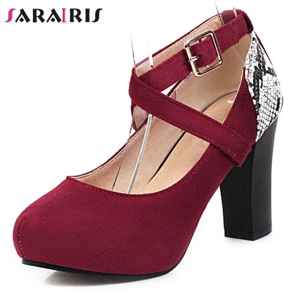 

dress shoes sarairis party wedding female round toe solid snake print high heel pumps casual buckle women woman, Black