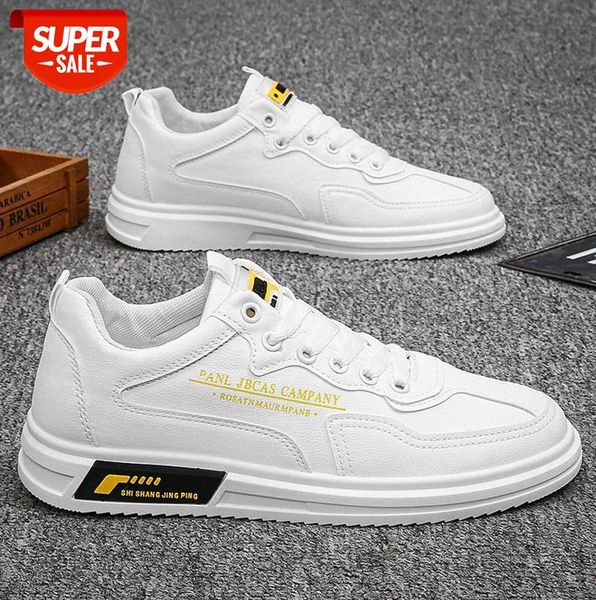

men's shoes, all-match casual white leather breathable #pl6q