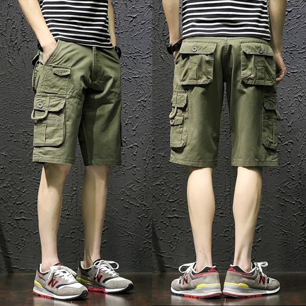 

summer shorts 2021 mens cargo camouflage plus size casual harem overalls male army men's, White;black