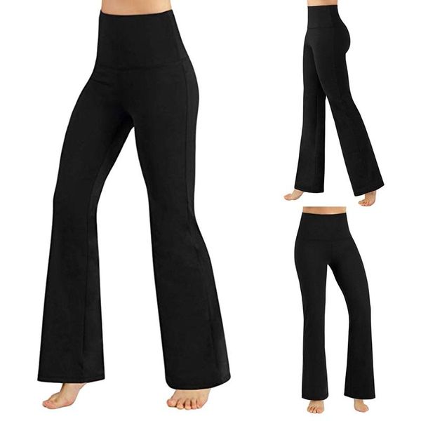 

yoga outfit wide leg sport pants women high waist stretch bandage flare broad dance long trousers s-3xl sports wear