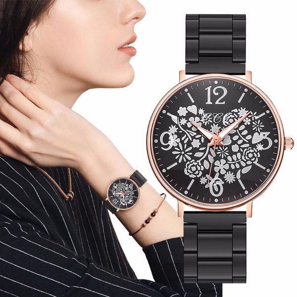 

Fashion Watch Women Top Luxury Bracelet Women's Wristwatch CCG Brand Female Clock Flower Quartz Ladies Watches Wristwatches, Slivery;brown