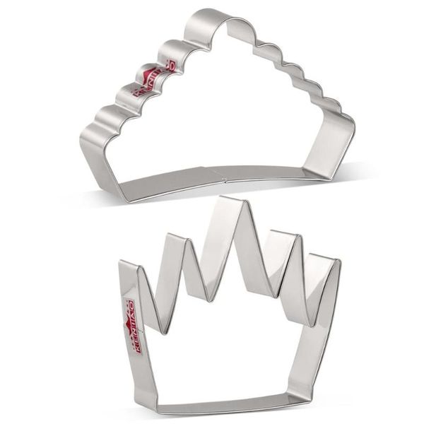 

baking moulds keniao crown cookie cutter - king's and princess's biscuit fondant cutters stainless steel
