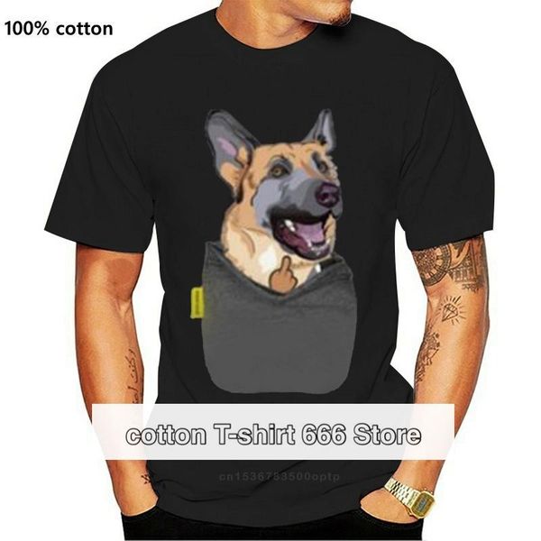 

men's t-shirts 2021 boyfriend day gift t shirt german shepherd fu pocket men tee summer comfortable all cotton tees, White;black