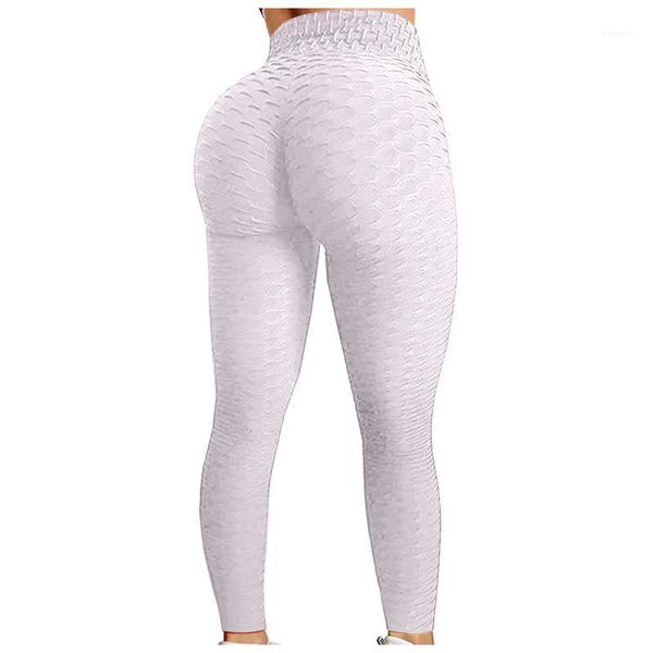 

hip exercise ladies quick-drying women push stretch high legging pants waist up workout lifting bubble leggings fitness running women's, Black