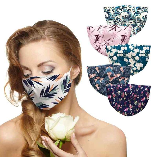 

men's and women's cotton flower digital printing dust mask can insert pm2.5 filter