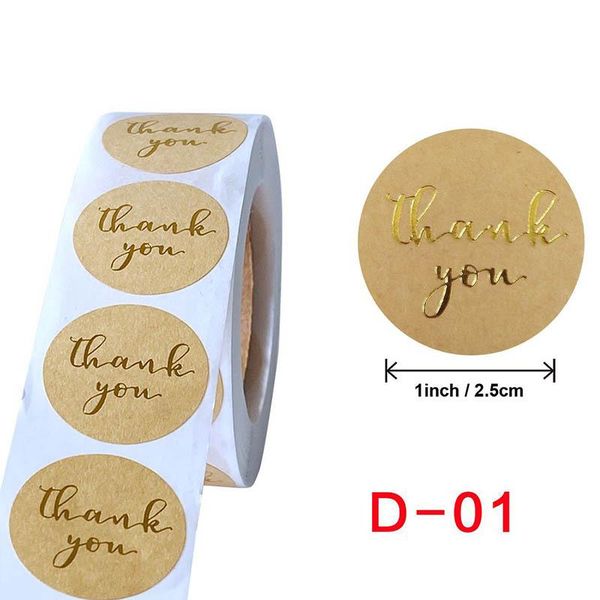 

gift wrap 500pcs/roll envelope seals stickers multi purpose gold sticker diy scrapbooking wedding party decor stationery supplies