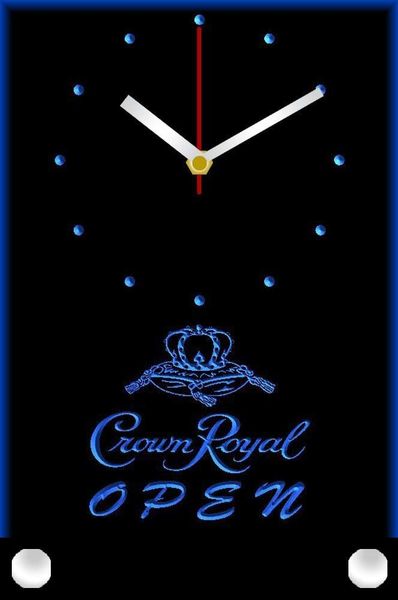 

wall clocks tnc0017 crown royal beer open sign table desk 3d led clock