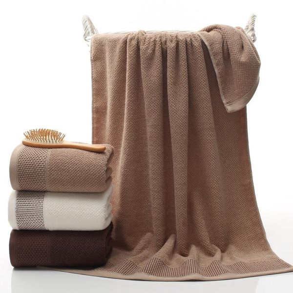 

towel 70x140cm pure cotton terry plain broken honeycomb absorbent bath beach