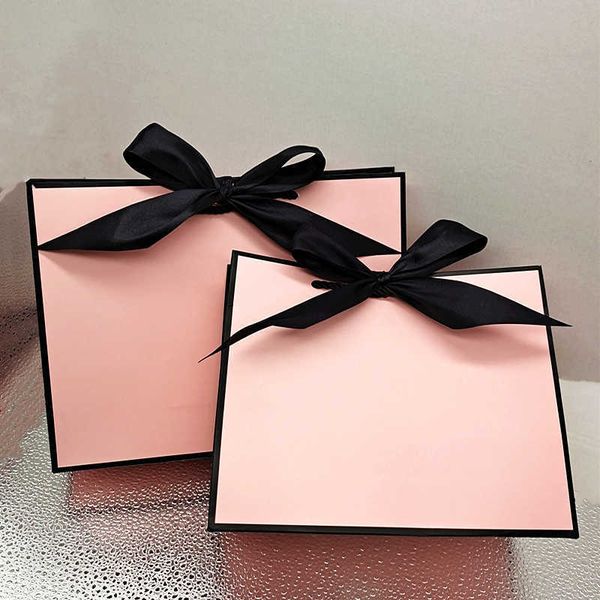 

large size gold present box for pajamas clothes books packaging gold handle paper box bags kraft paper gift bag with handles dec 211014