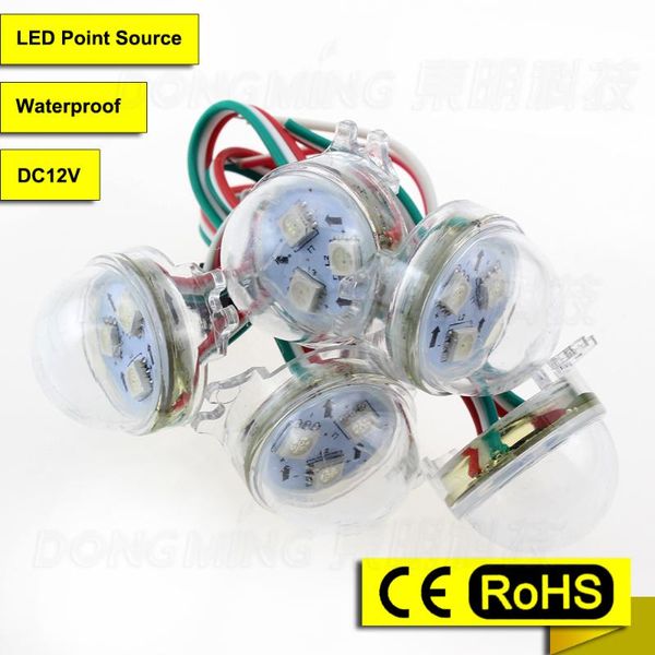 

80pcs/lot led module light ws2811 waterproof ip68 pixel point dc 12v rgb letter sign lighting d26 mm modules