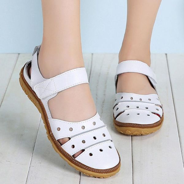 

sandals sagace summer women hollow peas shoes non-slip flat female soft sole ladies comfortable beach casual pumps, Black