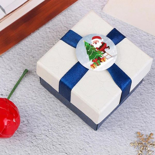

gift wrap 500pcs/roll christmas stickers stationery bakery packaging sealing label decorating bix decor sticker