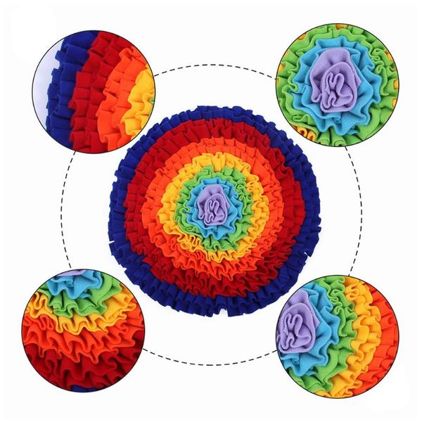 

kennels & pens slow feeding foraging pet supplies indoor interactive nose sniffing dog snuffle mat training round pad game toy anti choking