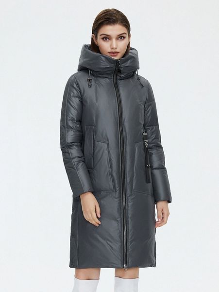 

hailuozi zip up hooded puff winter coat o0cm#, Black